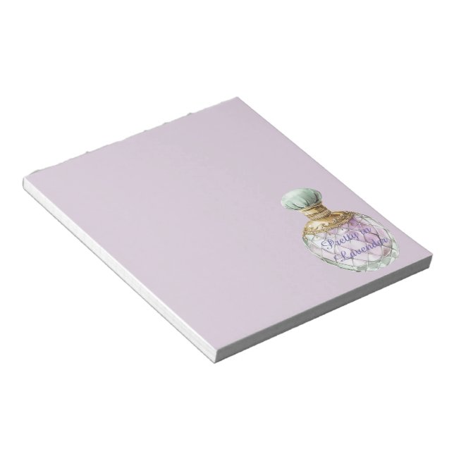 Pretty in Lavender Perfume Bottle Notepad (Angled)