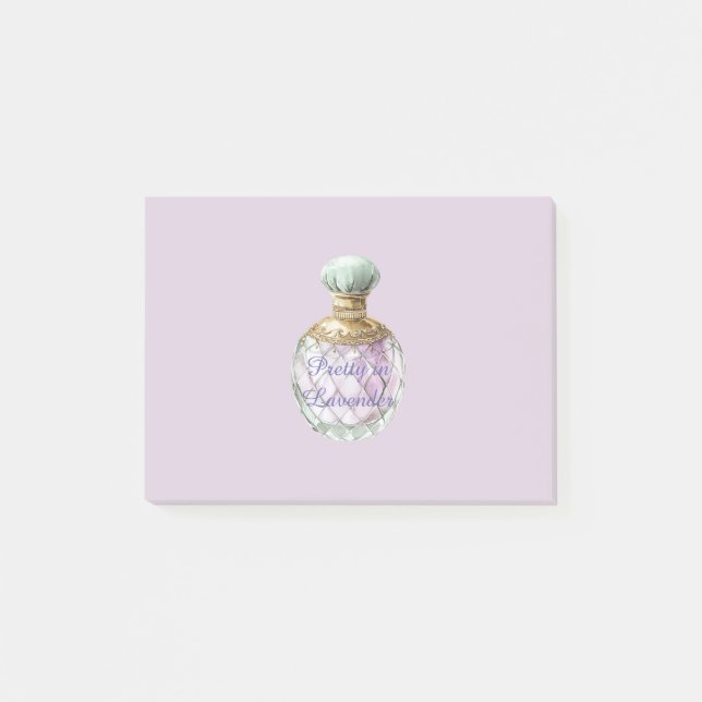 Pretty in Lavender Perfume Bottle Post-it Notes (Front)