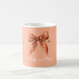 Pretty in Peach Bow Coffee Mug