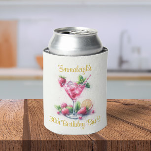 Pretty in Pink 30th Birthday Celebration Can Cooler