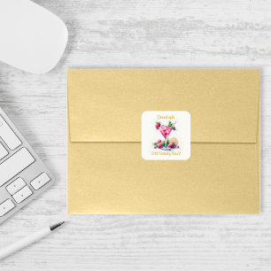 Pretty in Pink 30th Birthday Celebration Square Sticker