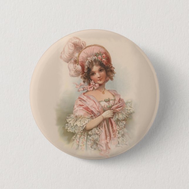 Pretty in Pink 6 Cm Round Badge (Front)