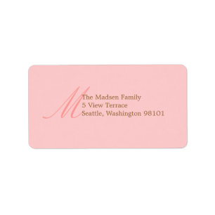 Pretty in pink address label