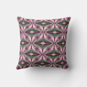 Pretty In Pink And Green Stretched Colour Block Cushion