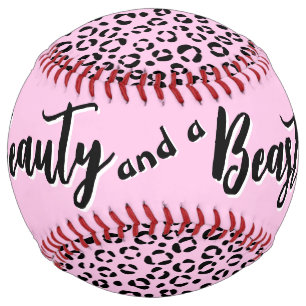Pretty in Pink Animal Print (personalise) Softball