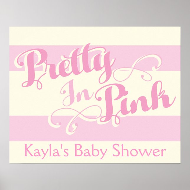 Pretty in Pink Baby Shower, Poster (Front)