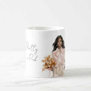 Pretty in Pink Black Girl Coffee Mug