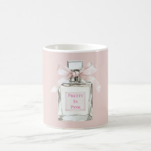 Pretty in Pink Blush Bow Perfume Bottle Coffee Mug