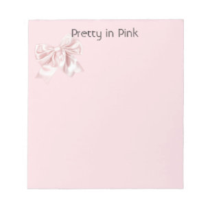 Pretty in Pink Bow Notepad
