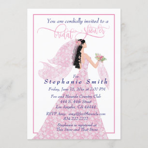 "Pretty In Pink" Bridal Shower Invitation