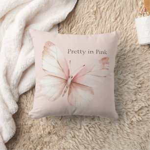 Pretty in Pink Butterfly Cushion