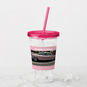 Pretty In Pink Cadillac Acrylic Cup
