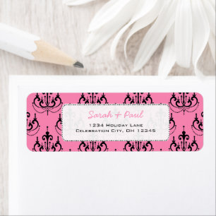 Pretty in Pink Chandeliers Return Address Label