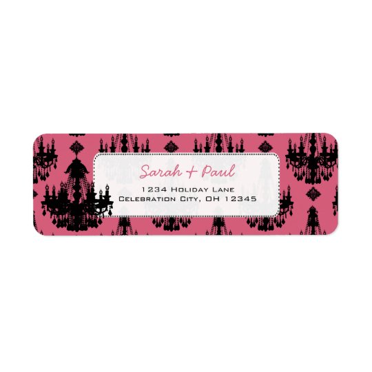 Pretty in Pink Chandeliers Return Address Label