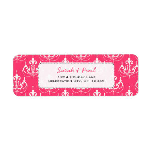 Pretty in Pink Chandeliers Return Address Label