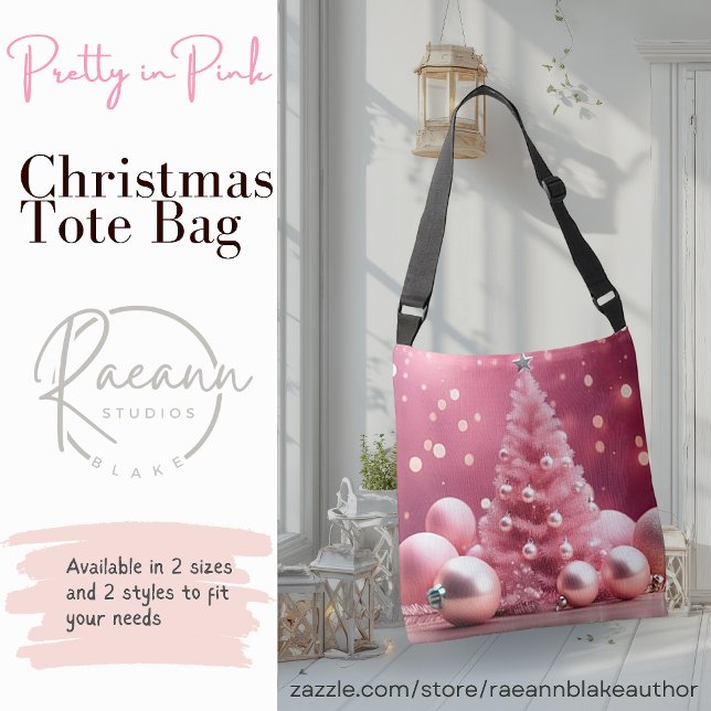 Pretty in Pink Christmas Design Tote Bag (Creator Uploaded)