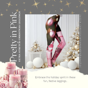 Pretty in Pink Christmas Leggings