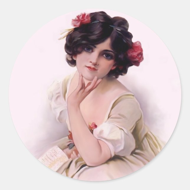 Pretty In Pink Classic Round Sticker (Front)