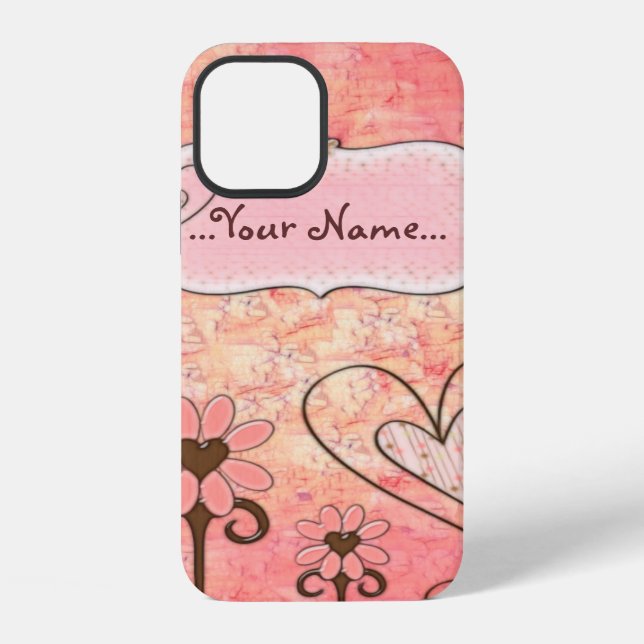 Pretty in Pink CUSTOM Name iPhone Case (Back)