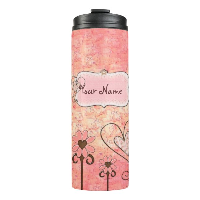 Pretty in Pink Custom Name Thermal Tumbler (Front)
