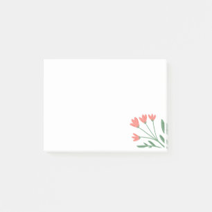 Pretty in Pink Flower Post-It Notes