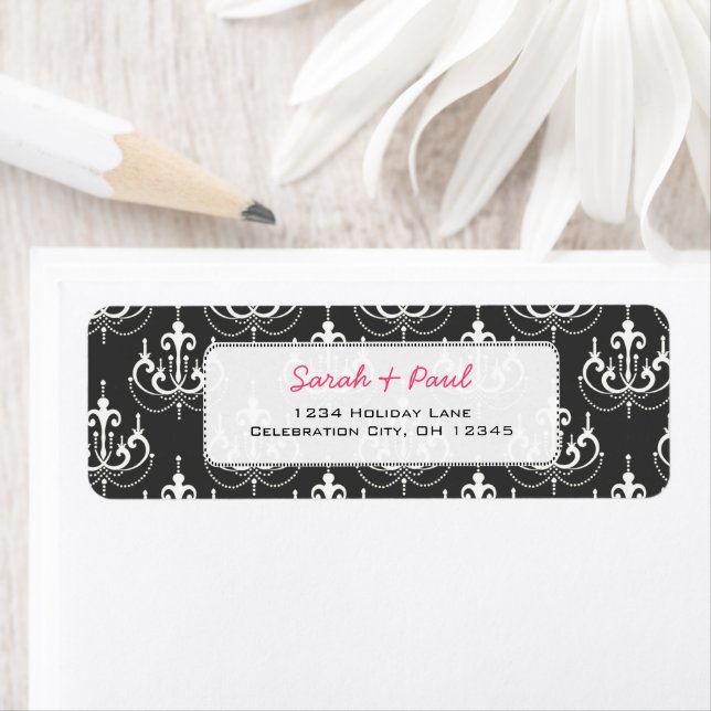 Pretty in Pink Flowers Return Address Label (Insitu)
