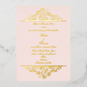 Pretty in Pink Fold Foil Wedding Invitations 