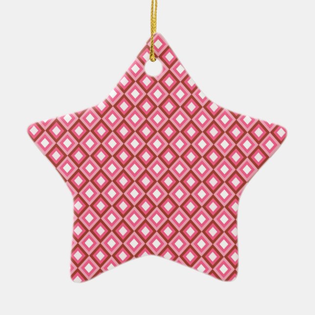 Pretty in pink gifts girls ceramic tree decoration (Front)