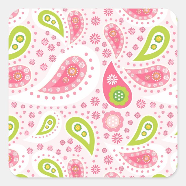 Pretty in pink girly gift ideas for girls square sticker (Front)