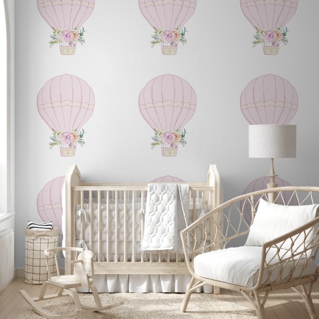 Pretty In Pink Hot Air Balloons Wallpaper (Kids)