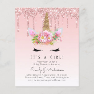 Pretty in Pink It's a Girl - Unicorn Baby Shower