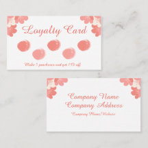 Pretty in Pink Loyalty Card
