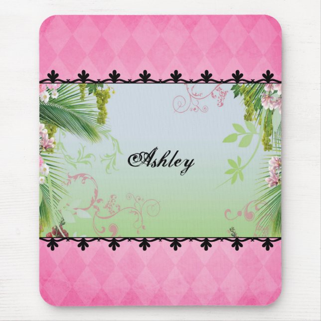 Pretty In Pink Mouse Mat (Front)