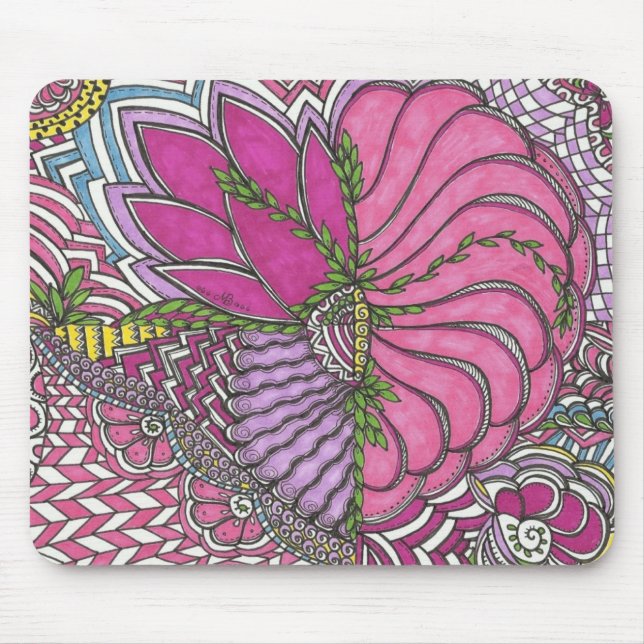 Pretty in Pink Mouse Mat (Front)