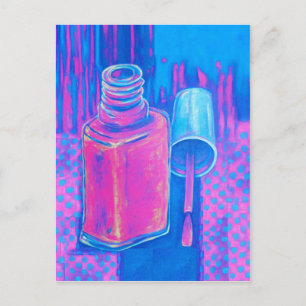 Pretty in Pink Nail Polish Postcard