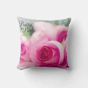 Pretty in Pink Roses Cushion