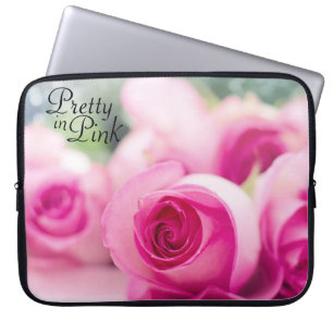 Pretty in Pink Roses Laptop Sleeve