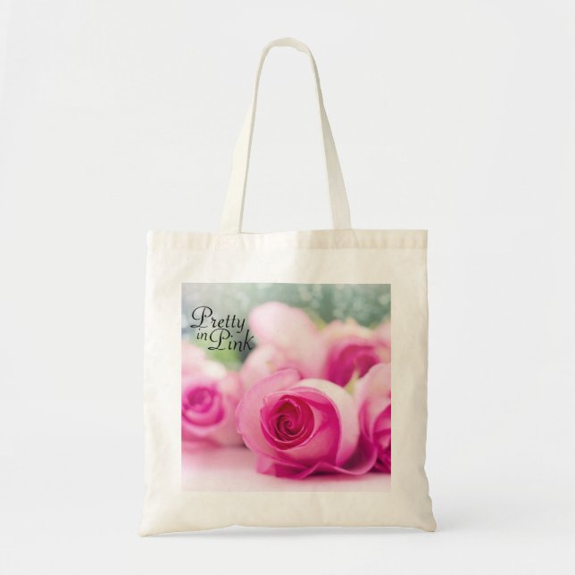 Pretty in Pink Roses Tote Bag (Front)