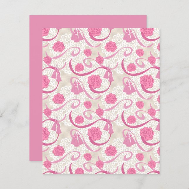 Pretty in Pink Scrapbook Paper (Front/Back)
