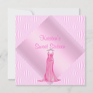 PRETTY IN PINK SWEET SIXTEEN INVITATION