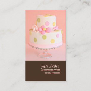 Pretty in Pink wedding cake Business Card