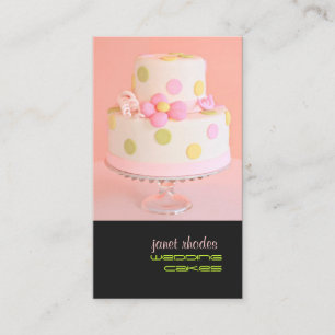 Pretty in Pink wedding cake Business Card