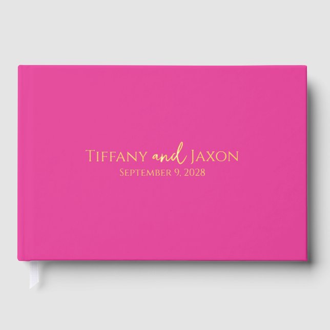 Pretty in Pink Wedding With Real Guest Book (Front)