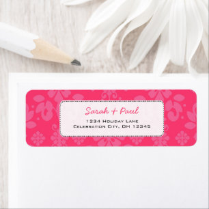 Pretty in Pink Yarrow Floral Return Address Label