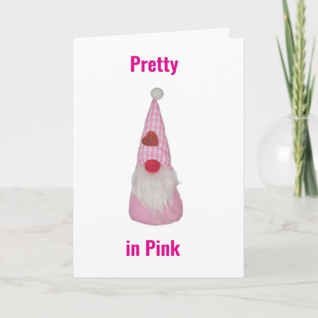 *PRETTY IN PINK* YOUNG GIRL'S BIRTHDAY CARD (Front)