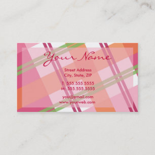 Pretty In Plaid Profile Cards