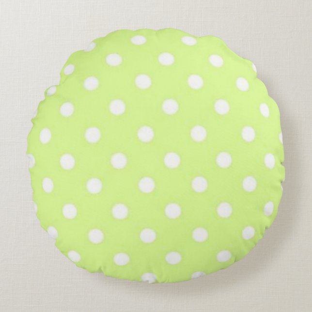 Pretty In Polka Dots Collection Round Cushion (Front)