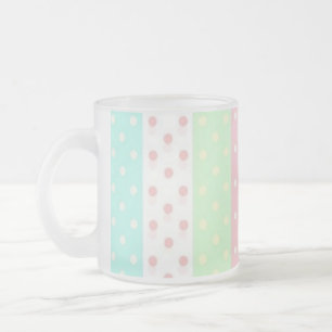 PRETTY IN POLKADOTS COLLECTION FROSTED GLASS COFFEE MUG