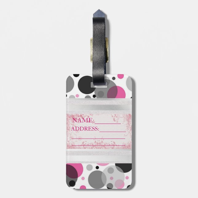 PRETTY IN POLKADOTS COLLECTION LUGGAGE TAG (Back Vertical)