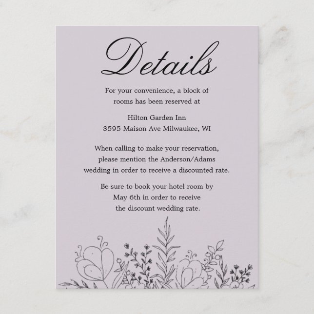 Pretty in Purple Enclosure Card (Front)